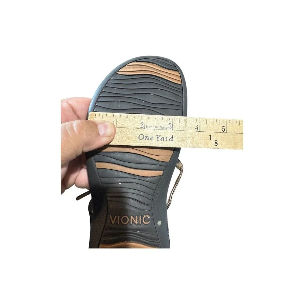 Vionic Karina Snake Skin Arch Support Thong Sandals Flip Flop Women’s Size 8